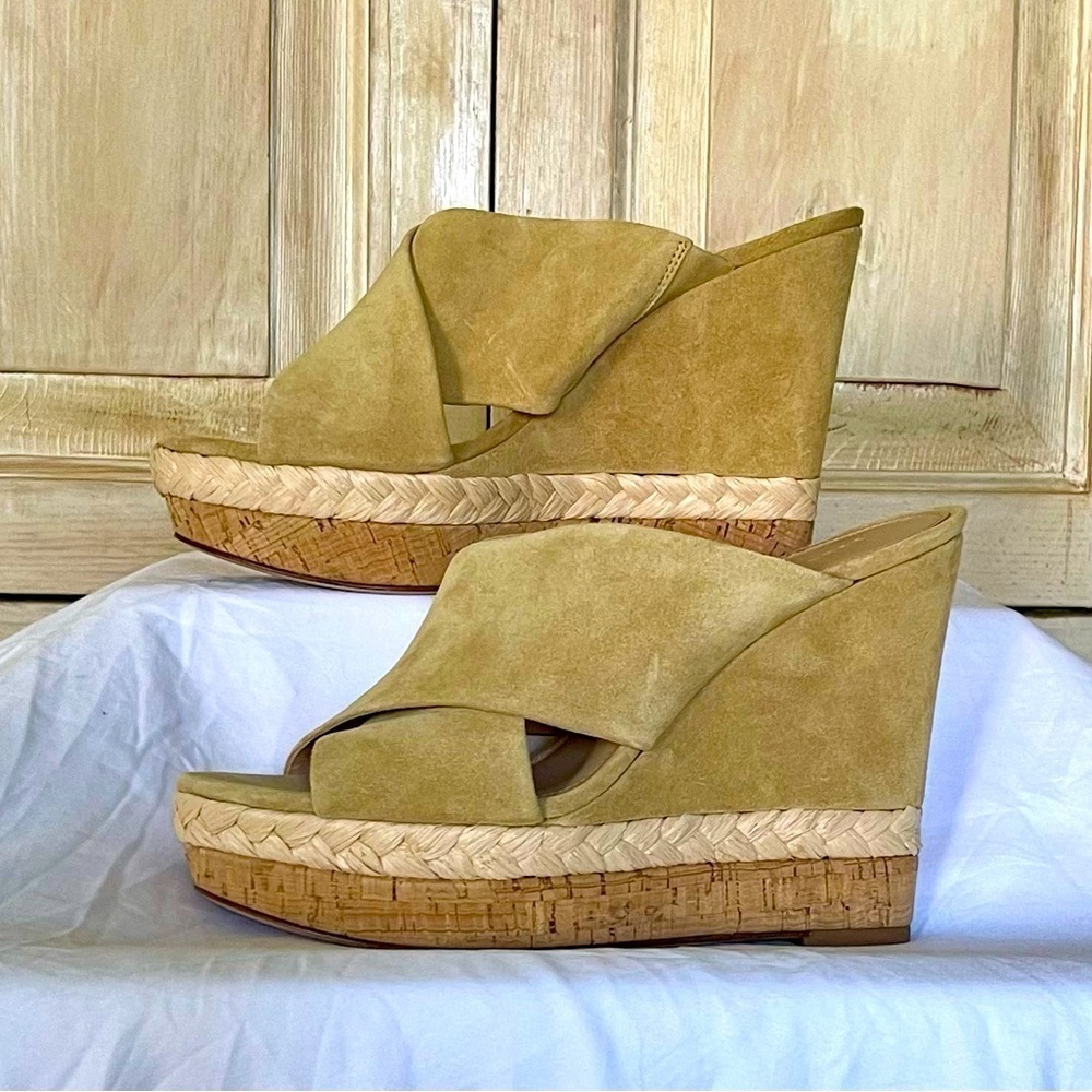 Veronica Beard Loro Wedge Sandal Dessert Sport 8.5